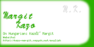 margit kazo business card